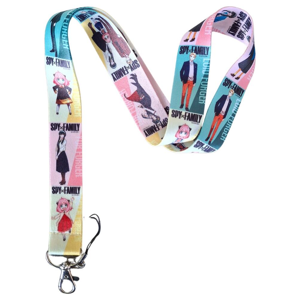 Japan Anime Spy X Family Neck Lanyard & Clip Multicolor Fabric One Size Unisex